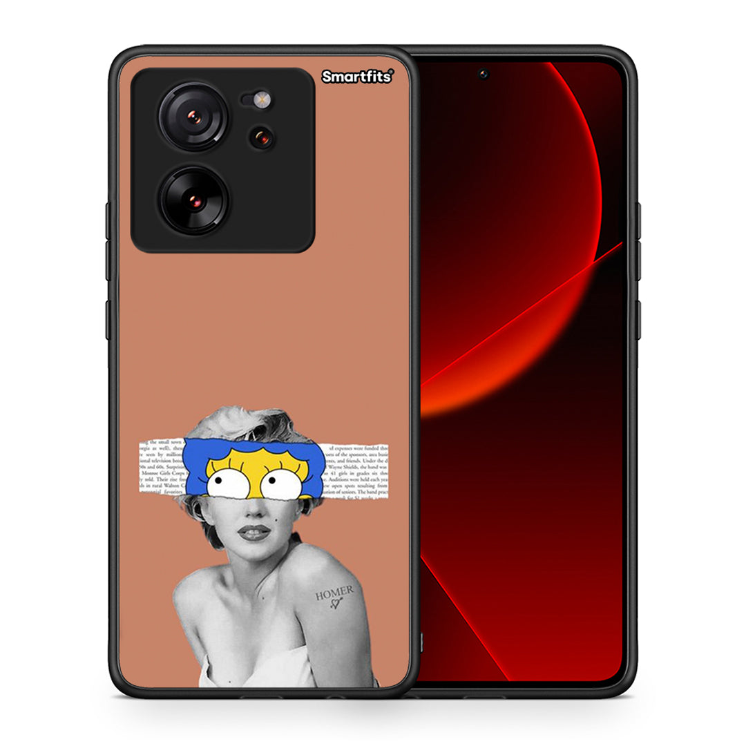 Θήκη Xiaomi 13T Sim Merilyn από τη Smartfits με σχέδιο στο πίσω μέρος και μαύρο περίβλημα | Xiaomi 13T Sim Merilyn case with colorful back and black bezels