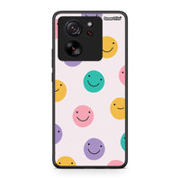 Thumbnail for Xiaomi 13T Smiley Faces θήκη από τη Smartfits με σχέδιο στο πίσω μέρος και μαύρο περίβλημα | Smartphone case with colorful back and black bezels by Smartfits