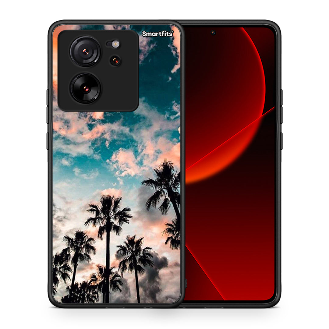 Θήκη Xiaomi 13T Sky Summer από τη Smartfits με σχέδιο στο πίσω μέρος και μαύρο περίβλημα | Xiaomi 13T Sky Summer case with colorful back and black bezels