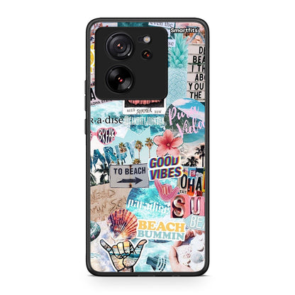Xiaomi 13T Summer Vibes Θήκη από τη Smartfits με σχέδιο στο πίσω μέρος και μαύρο περίβλημα | Smartphone case with colorful back and black bezels by Smartfits