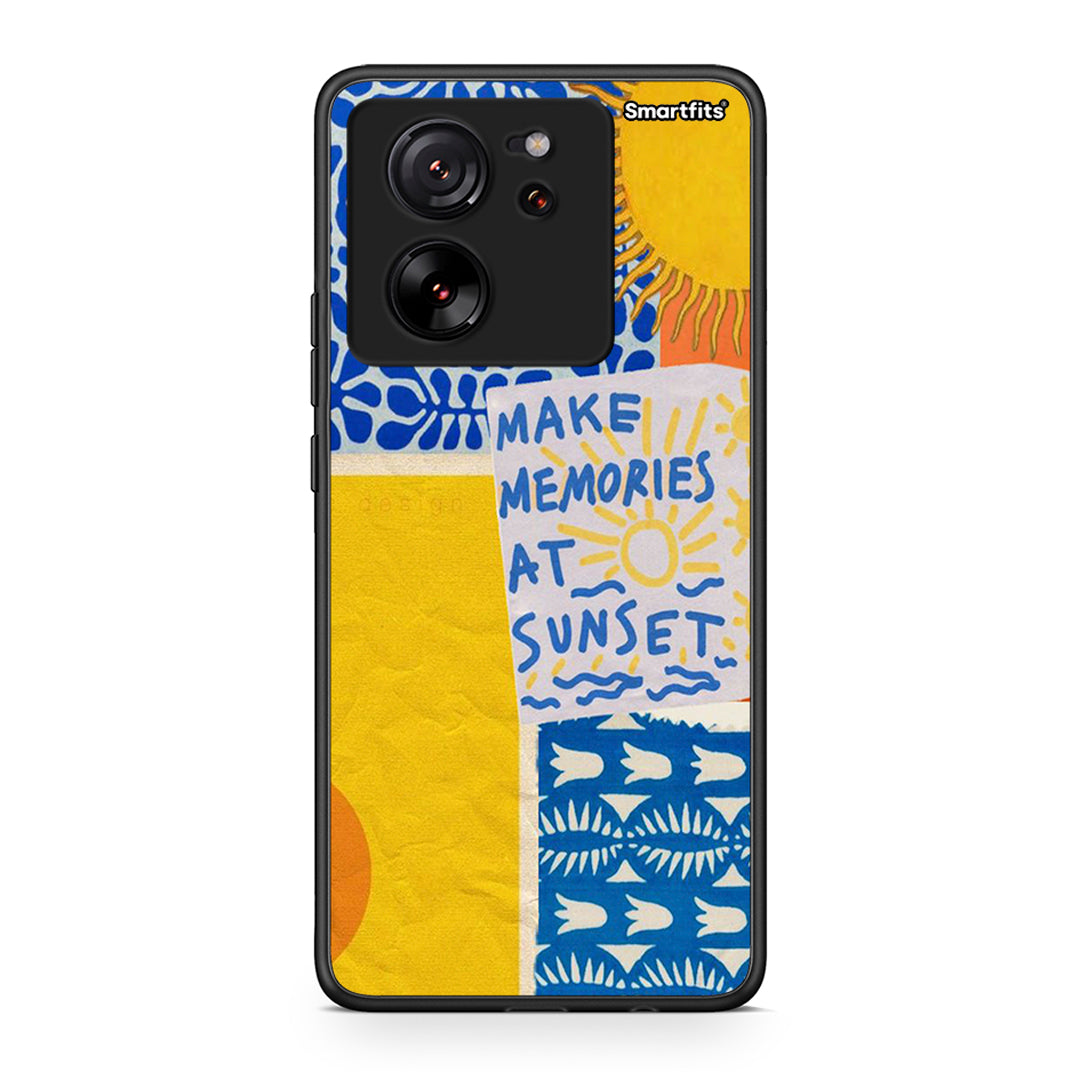 Xiaomi 13T Sunset Memories Θήκη από τη Smartfits με σχέδιο στο πίσω μέρος και μαύρο περίβλημα | Smartphone case with colorful back and black bezels by Smartfits