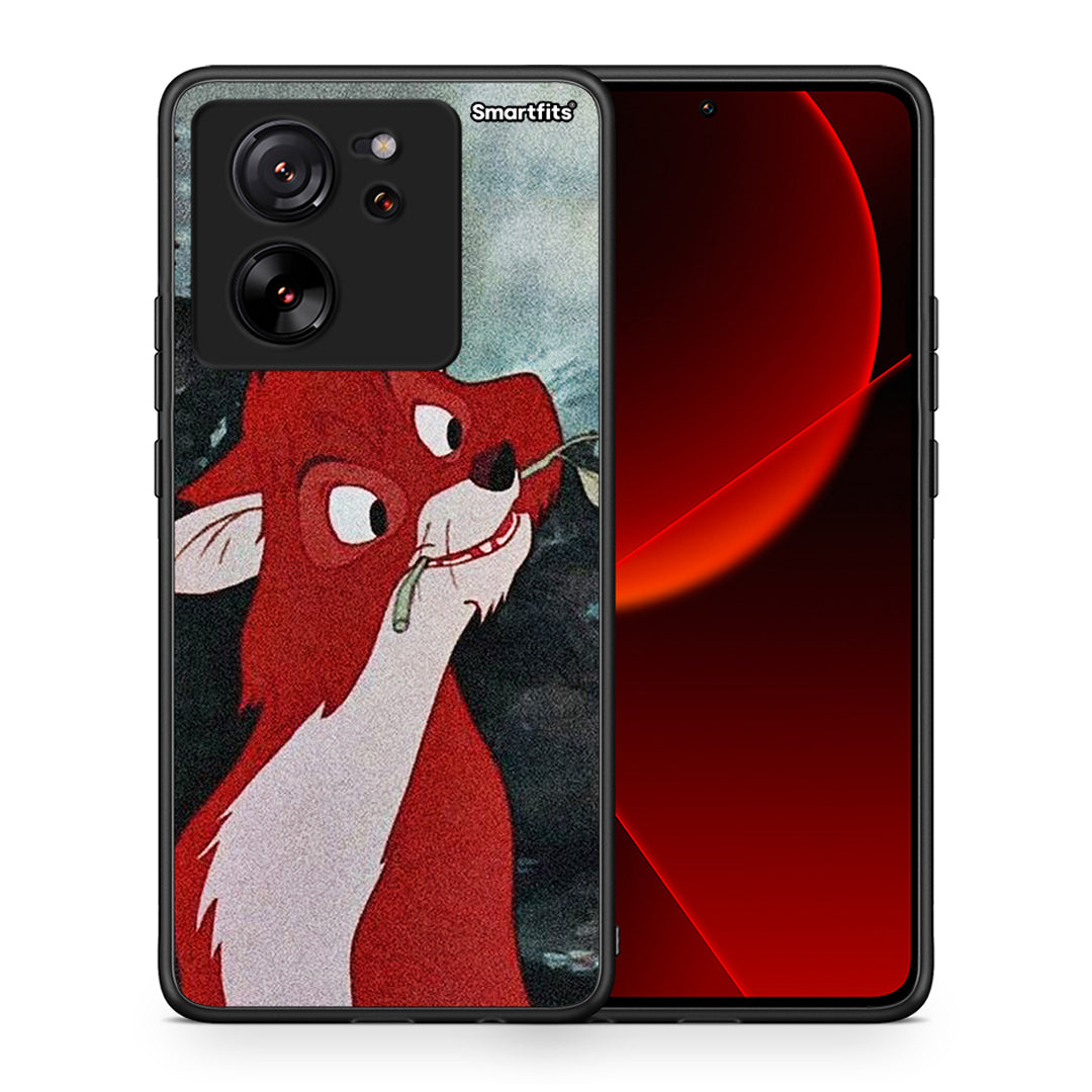 Θήκη Xiaomi 13T Tod And Vixey Love 1 από τη Smartfits με σχέδιο στο πίσω μέρος και μαύρο περίβλημα | Xiaomi 13T Tod And Vixey Love 1 case with colorful back and black bezels