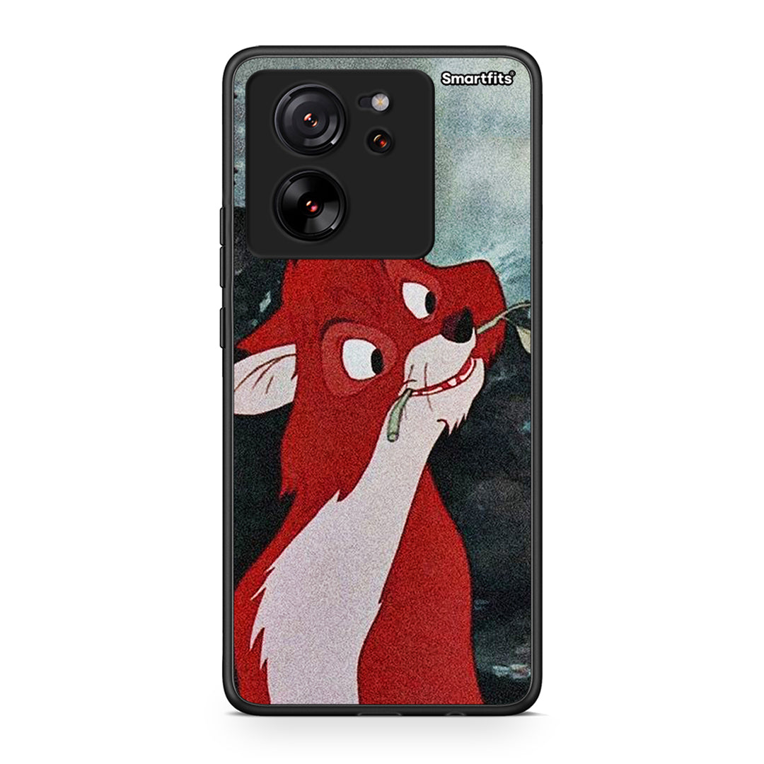 Xiaomi 13T Tod And Vixey Love 1 θήκη από τη Smartfits με σχέδιο στο πίσω μέρος και μαύρο περίβλημα | Smartphone case with colorful back and black bezels by Smartfits