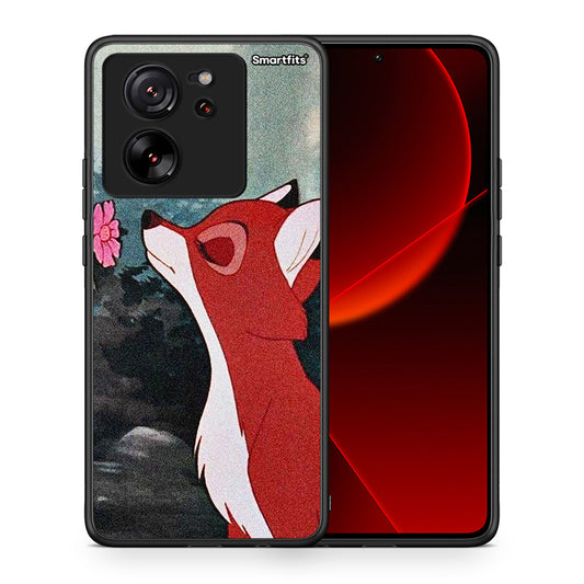 Θήκη Xiaomi 13T Tod And Vixey Love 2 από τη Smartfits με σχέδιο στο πίσω μέρος και μαύρο περίβλημα | Xiaomi 13T Tod And Vixey Love 2 case with colorful back and black bezels