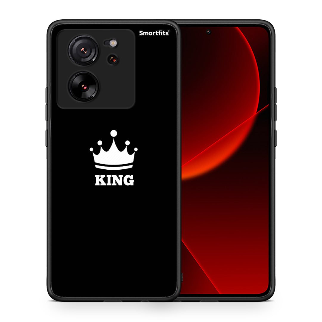Θήκη Xiaomi 13T King Valentine από τη Smartfits με σχέδιο στο πίσω μέρος και μαύρο περίβλημα | Xiaomi 13T King Valentine case with colorful back and black bezels