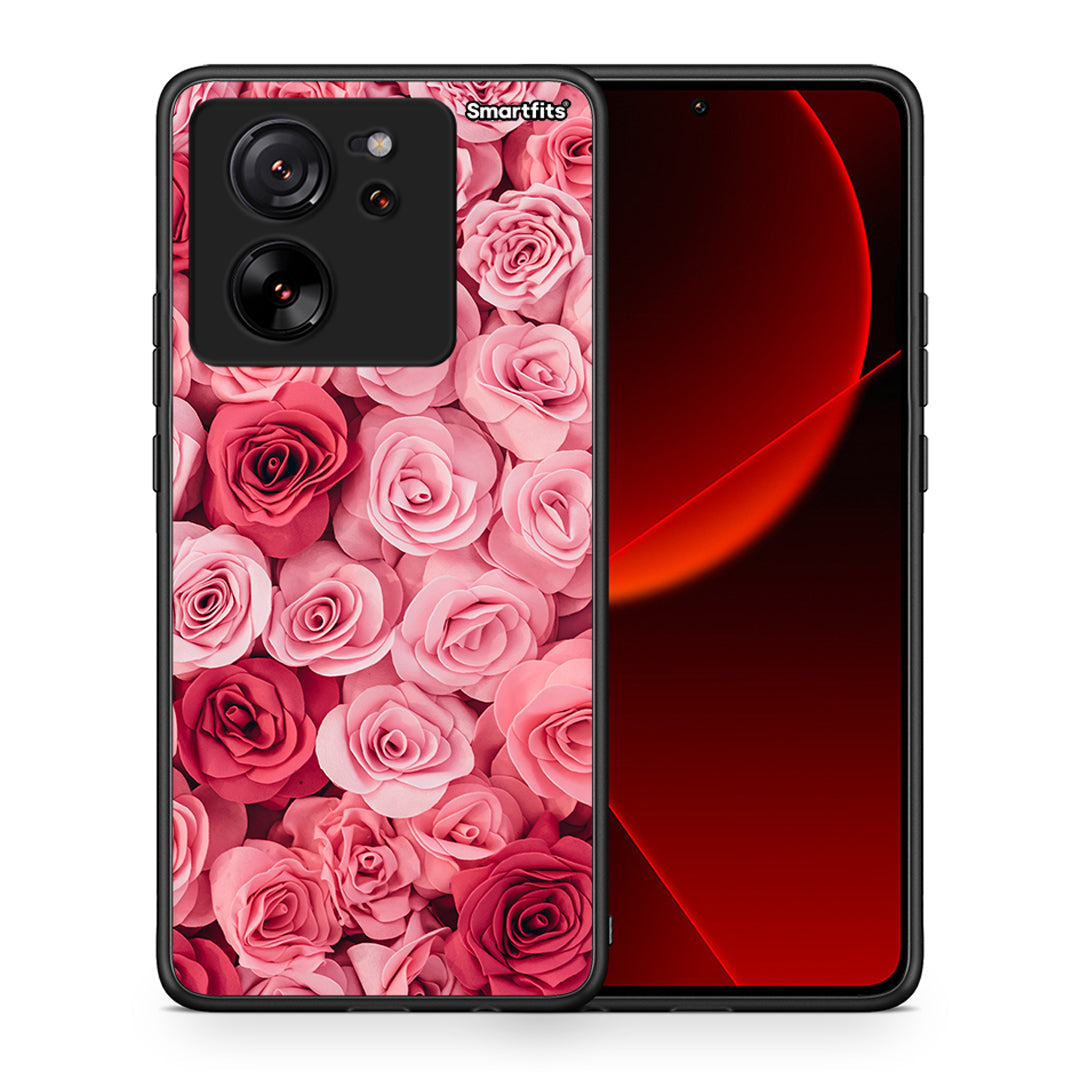 Θήκη Xiaomi 13T RoseGarden Valentine από τη Smartfits με σχέδιο στο πίσω μέρος και μαύρο περίβλημα | Xiaomi 13T RoseGarden Valentine case with colorful back and black bezels