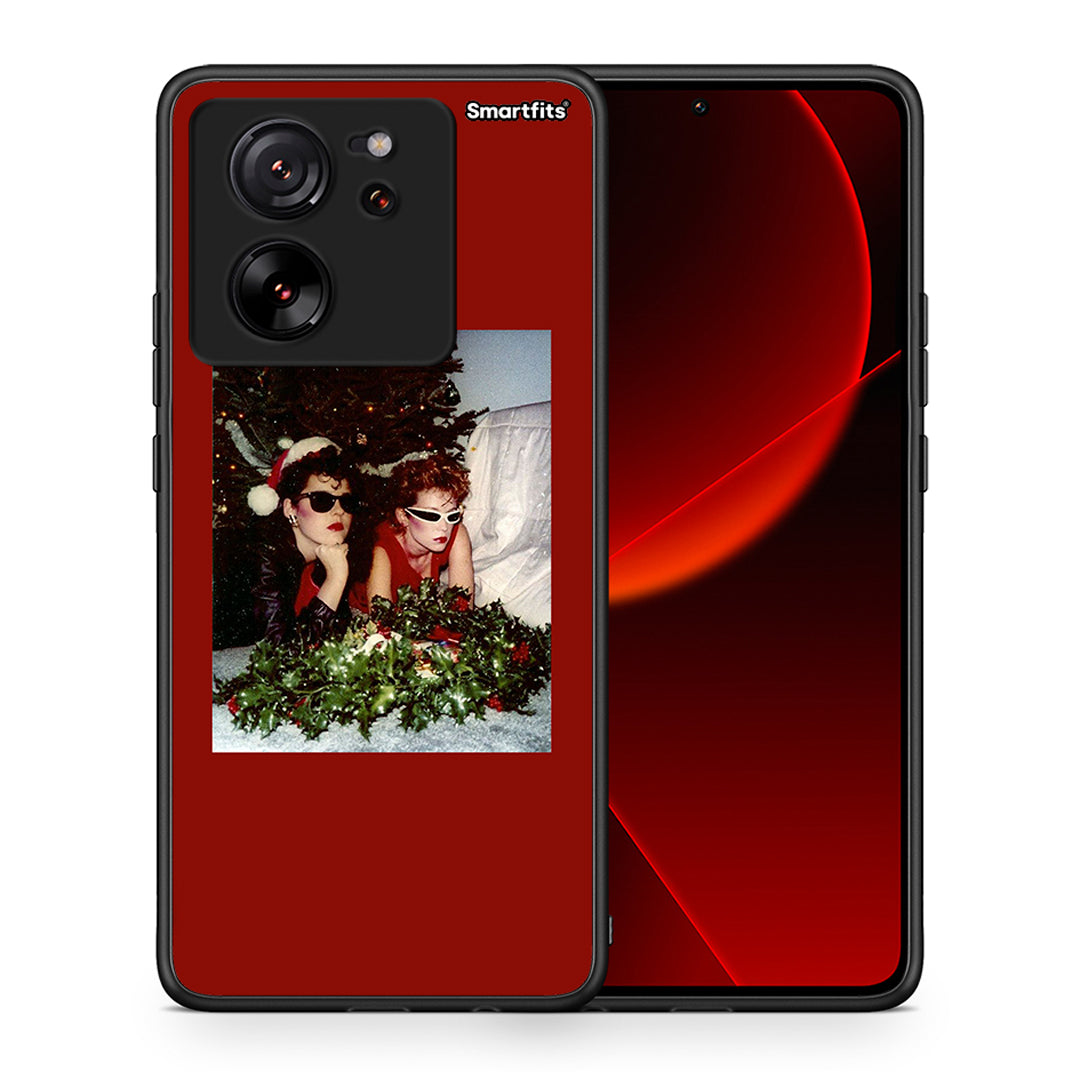 Θήκη Xiaomi 13T Waiting For Xmas από τη Smartfits με σχέδιο στο πίσω μέρος και μαύρο περίβλημα | Xiaomi 13T Waiting For Xmas case with colorful back and black bezels