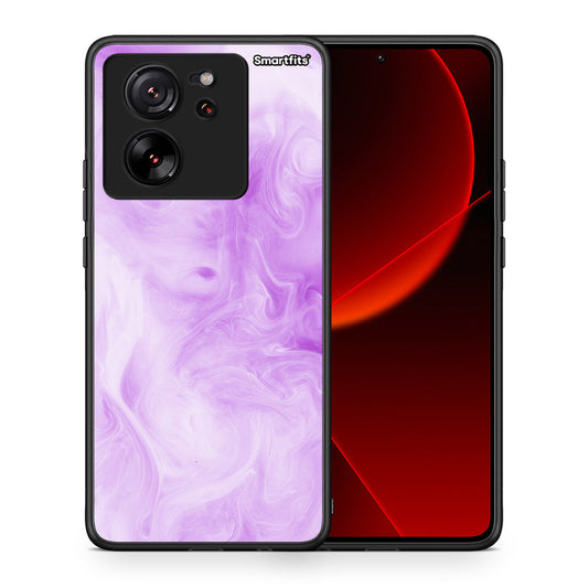 Θήκη Xiaomi 13T Lavender Watercolor από τη Smartfits με σχέδιο στο πίσω μέρος και μαύρο περίβλημα | Xiaomi 13T Lavender Watercolor case with colorful back and black bezels
