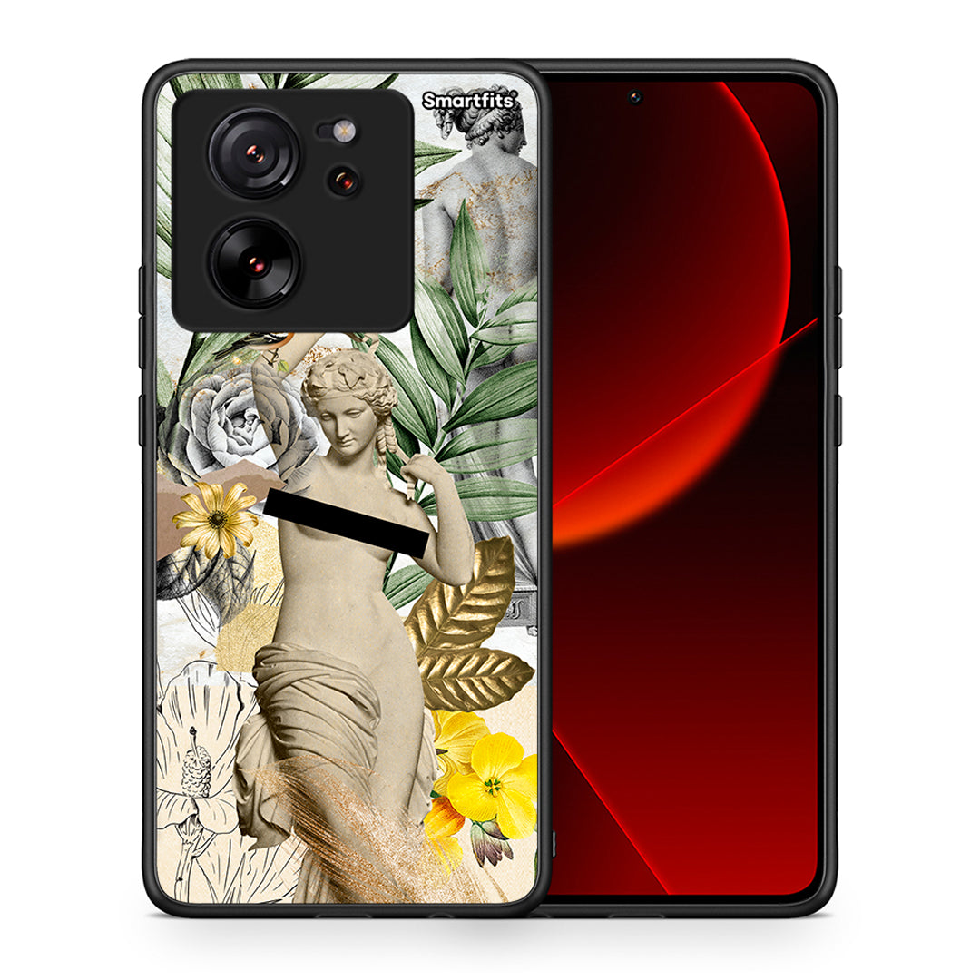 Θήκη Xiaomi 13T Woman Statue από τη Smartfits με σχέδιο στο πίσω μέρος και μαύρο περίβλημα | Xiaomi 13T Woman Statue case with colorful back and black bezels