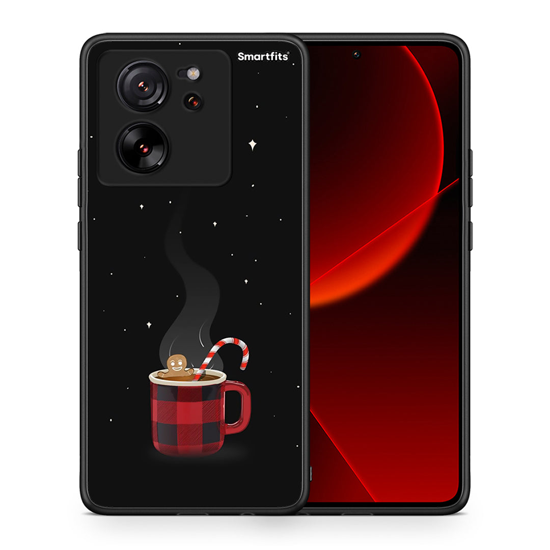 Θήκη Xiaomi 13T Xmas Bathing από τη Smartfits με σχέδιο στο πίσω μέρος και μαύρο περίβλημα | Xiaomi 13T Xmas Bathing case with colorful back and black bezels