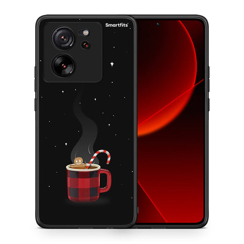 Θήκη Xiaomi 13T Xmas Bathing από τη Smartfits με σχέδιο στο πίσω μέρος και μαύρο περίβλημα | Xiaomi 13T Xmas Bathing case with colorful back and black bezels