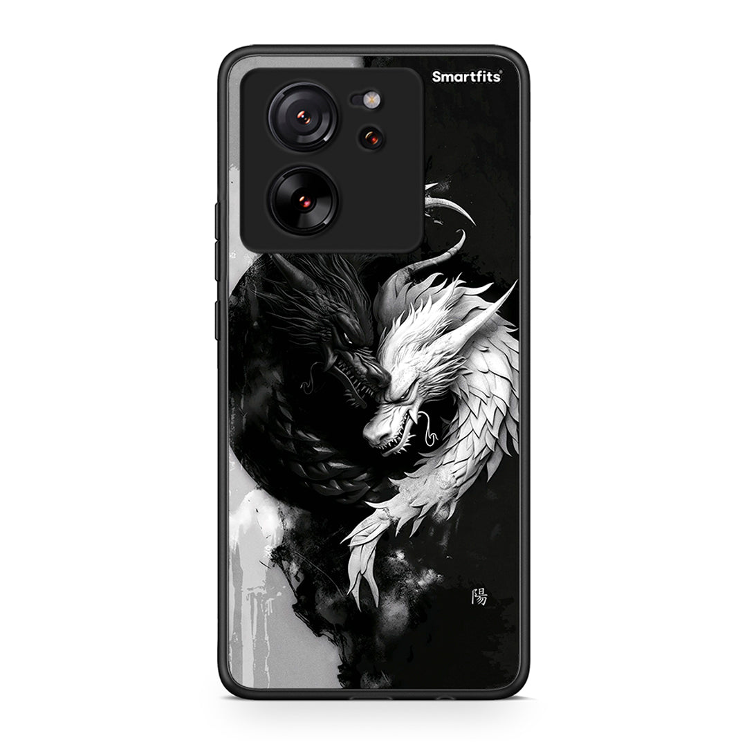 Xiaomi 13T Yin Yang Θήκη από τη Smartfits με σχέδιο στο πίσω μέρος και μαύρο περίβλημα | Smartphone case with colorful back and black bezels by Smartfits