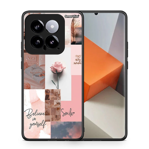 Θήκη Xiaomi 14 5G Aesthetic Collage από τη Smartfits με σχέδιο στο πίσω μέρος και μαύρο περίβλημα | Xiaomi 14 5G Aesthetic Collage case with colorful back and black bezels