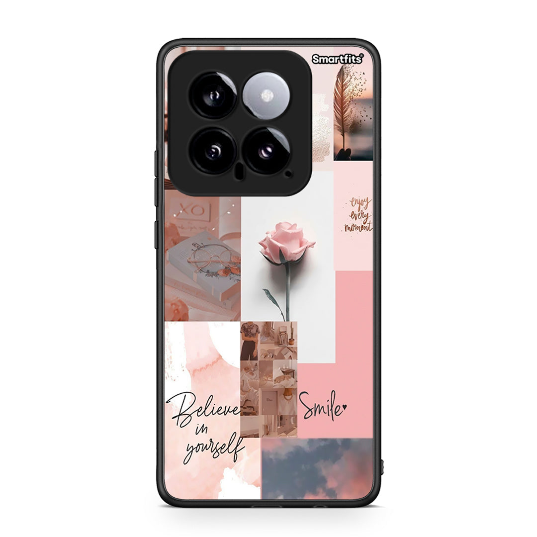 Xiaomi 14 5G Aesthetic Collage θήκη από τη Smartfits με σχέδιο στο πίσω μέρος και μαύρο περίβλημα | Smartphone case with colorful back and black bezels by Smartfits