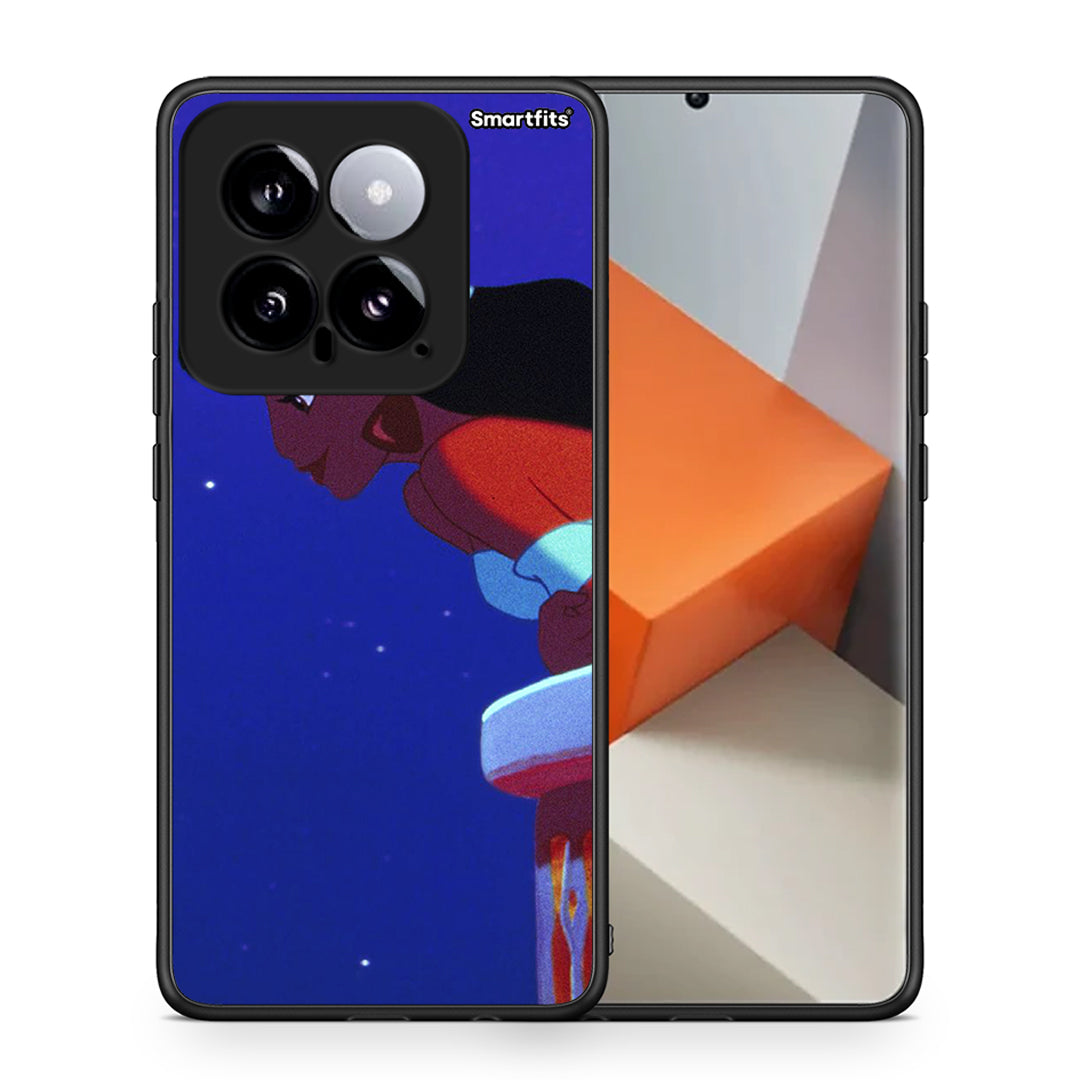 Θήκη Xiaomi 14 5G Alladin And Jasmine Love 2 από τη Smartfits με σχέδιο στο πίσω μέρος και μαύρο περίβλημα | Xiaomi 14 5G Alladin And Jasmine Love 2 case with colorful back and black bezels