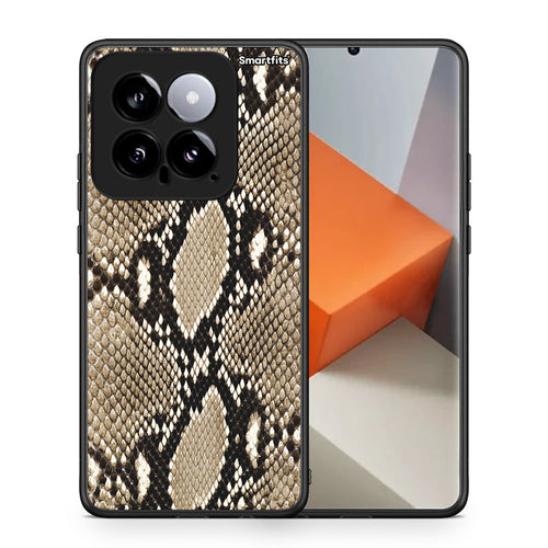 Θήκη Xiaomi 14 5G Fashion Snake Animal από τη Smartfits με σχέδιο στο πίσω μέρος και μαύρο περίβλημα | Xiaomi 14 5G Fashion Snake Animal case with colorful back and black bezels