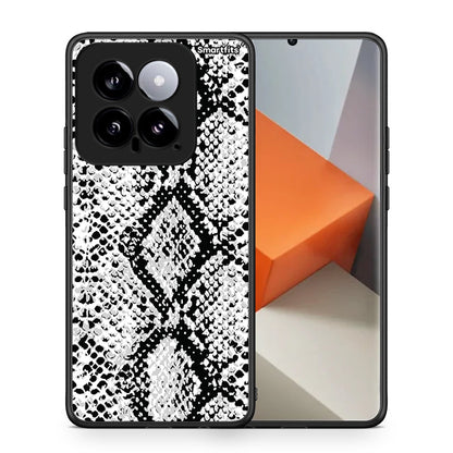 Θήκη Xiaomi 14 5G White Snake Animal από τη Smartfits με σχέδιο στο πίσω μέρος και μαύρο περίβλημα | Xiaomi 14 5G White Snake Animal case with colorful back and black bezels