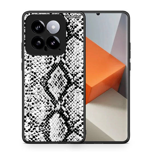 Θήκη Xiaomi 14 5G White Snake Animal από τη Smartfits με σχέδιο στο πίσω μέρος και μαύρο περίβλημα | Xiaomi 14 5G White Snake Animal case with colorful back and black bezels