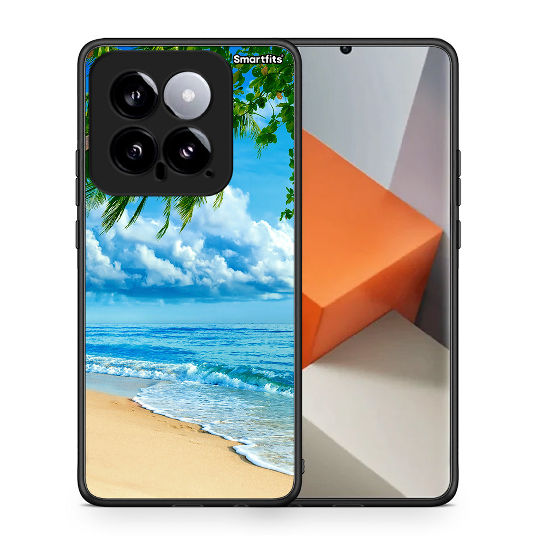 Θήκη Xiaomi 14 5G Beautiful Beach από τη Smartfits με σχέδιο στο πίσω μέρος και μαύρο περίβλημα | Xiaomi 14 5G Beautiful Beach case with colorful back and black bezels