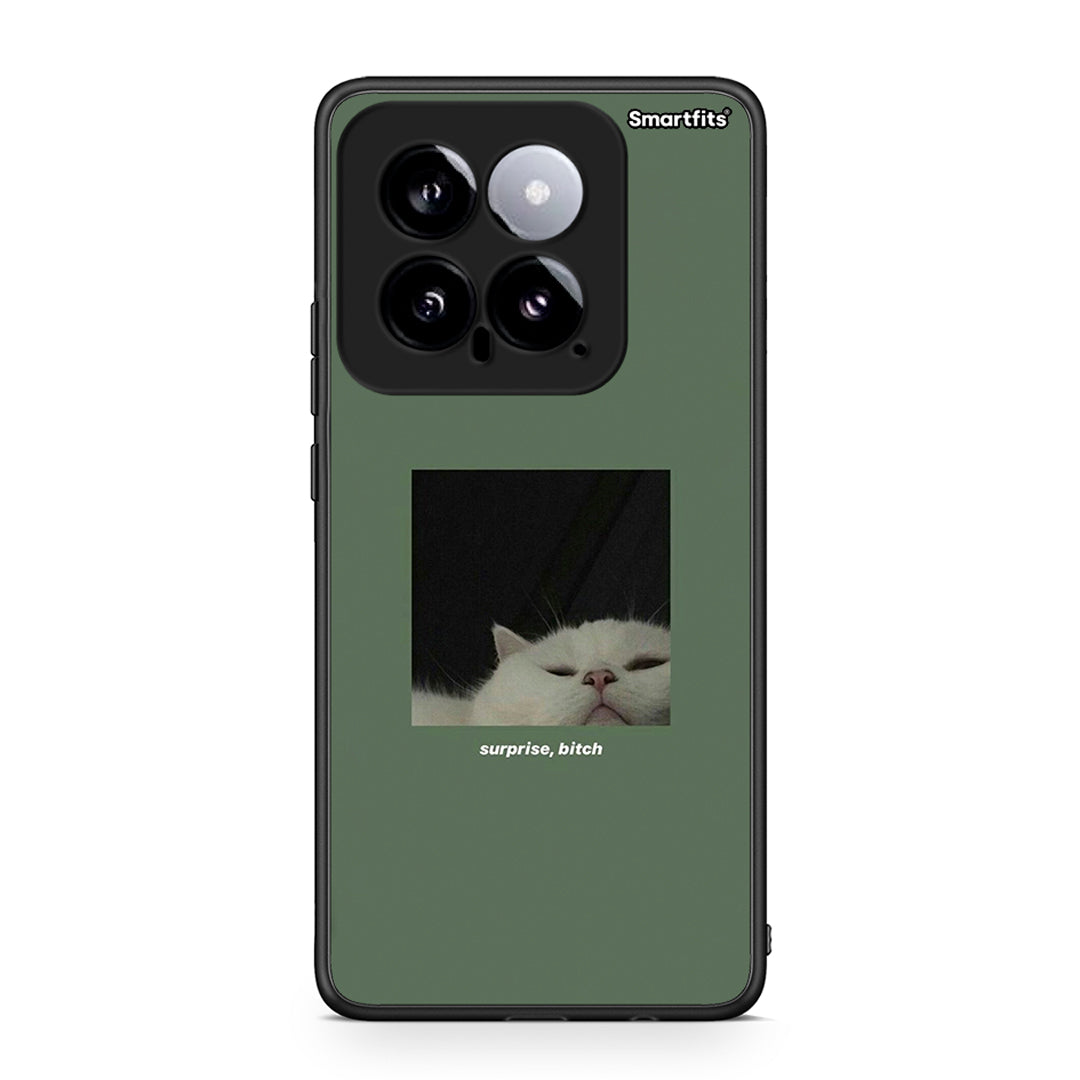 Xiaomi 14 5G Bitch Surprise θήκη από τη Smartfits με σχέδιο στο πίσω μέρος και μαύρο περίβλημα | Smartphone case with colorful back and black bezels by Smartfits