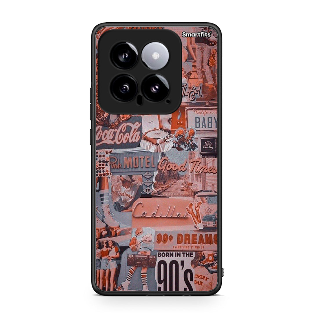 Xiaomi 14 5G Born In 90s θήκη από τη Smartfits με σχέδιο στο πίσω μέρος και μαύρο περίβλημα | Smartphone case with colorful back and black bezels by Smartfits