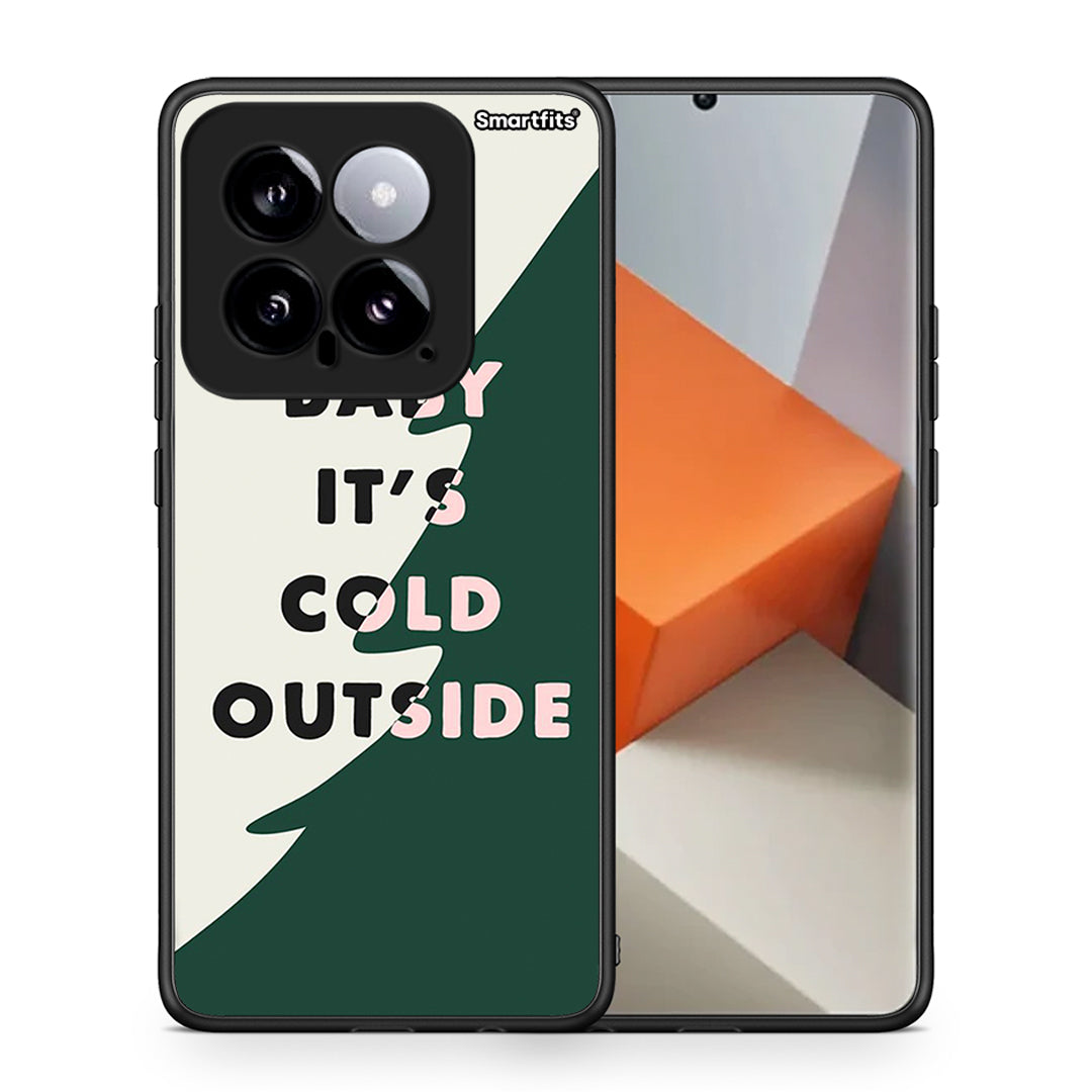 Θήκη Xiaomi 14 5G Cold Outside από τη Smartfits με σχέδιο στο πίσω μέρος και μαύρο περίβλημα | Xiaomi 14 5G Cold Outside case with colorful back and black bezels