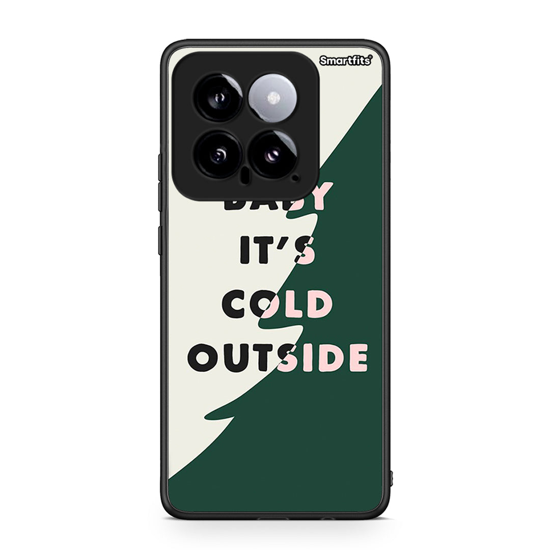Xiaomi 14 5G Cold Outside θήκη από τη Smartfits με σχέδιο στο πίσω μέρος και μαύρο περίβλημα | Smartphone case with colorful back and black bezels by Smartfits