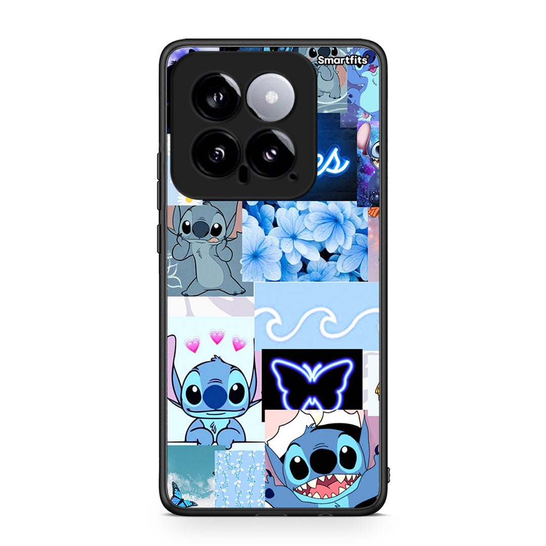 Xiaomi 14 5G Collage Good Vibes Θήκη Αγίου Βαλεντίνου από τη Smartfits με σχέδιο στο πίσω μέρος και μαύρο περίβλημα | Smartphone case with colorful back and black bezels by Smartfits