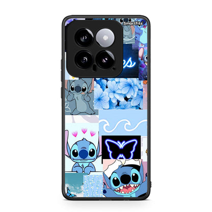 Xiaomi 14 5G Collage Good Vibes Θήκη Αγίου Βαλεντίνου από τη Smartfits με σχέδιο στο πίσω μέρος και μαύρο περίβλημα | Smartphone case with colorful back and black bezels by Smartfits