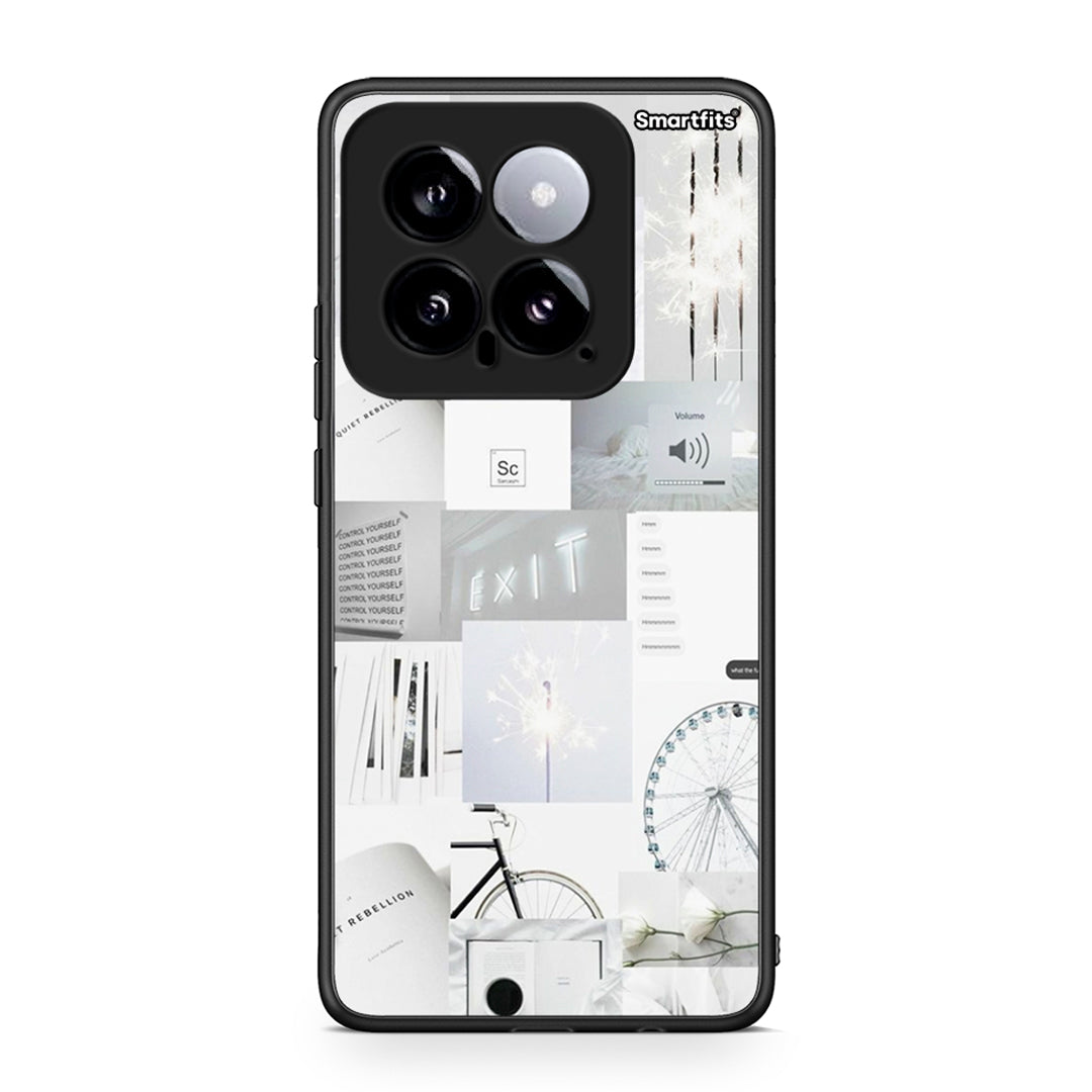 Xiaomi 14 5G Collage Make Me Wonder Θήκη Αγίου Βαλεντίνου από τη Smartfits με σχέδιο στο πίσω μέρος και μαύρο περίβλημα | Smartphone case with colorful back and black bezels by Smartfits