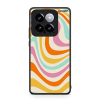 Thumbnail for Xiaomi 14 5G Colourful Waves θήκη από τη Smartfits με σχέδιο στο πίσω μέρος και μαύρο περίβλημα | Smartphone case with colorful back and black bezels by Smartfits