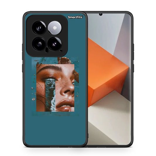 Θήκη Xiaomi 14 5G Cry An Ocean από τη Smartfits με σχέδιο στο πίσω μέρος και μαύρο περίβλημα | Xiaomi 14 5G Cry An Ocean case with colorful back and black bezels