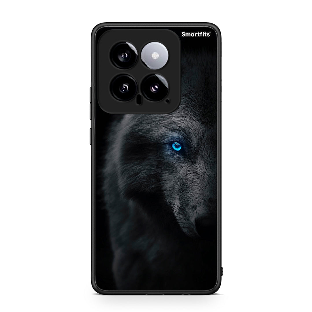 Xiaomi 14 5G Dark Wolf θήκη από τη Smartfits με σχέδιο στο πίσω μέρος και μαύρο περίβλημα | Smartphone case with colorful back and black bezels by Smartfits