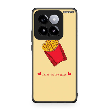 Xiaomi 14 5G Fries Before Guys Θήκη Αγίου Βαλεντίνου από τη Smartfits με σχέδιο στο πίσω μέρος και μαύρο περίβλημα | Smartphone case with colorful back and black bezels by Smartfits