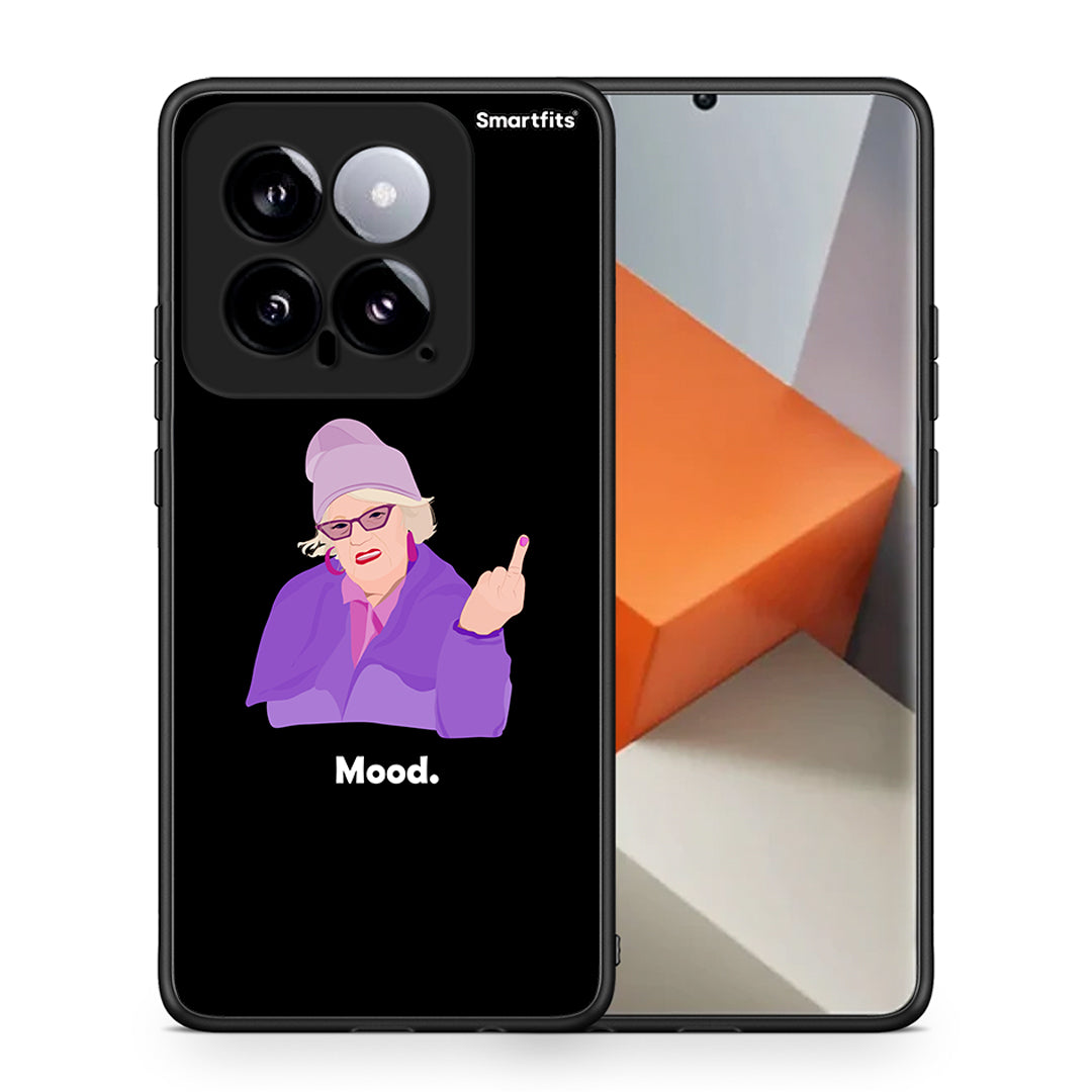 Θήκη Xiaomi 14 5G Grandma Mood Black από τη Smartfits με σχέδιο στο πίσω μέρος και μαύρο περίβλημα | Xiaomi 14 5G Grandma Mood Black case with colorful back and black bezels