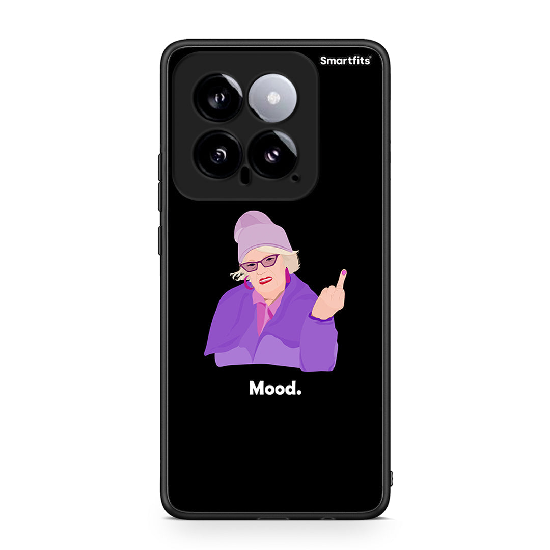 Xiaomi 14 5G Grandma Mood Black θήκη από τη Smartfits με σχέδιο στο πίσω μέρος και μαύρο περίβλημα | Smartphone case with colorful back and black bezels by Smartfits