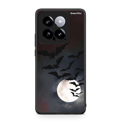 Xiaomi 14 5G Halloween Bat Night Θήκη από τη Smartfits με σχέδιο στο πίσω μέρος και μαύρο περίβλημα | Smartphone case with colorful back and black bezels by Smartfits