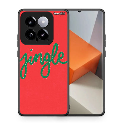 Θήκη Xiaomi 14 5G Jingle Xmas από τη Smartfits με σχέδιο στο πίσω μέρος και μαύρο περίβλημα | Xiaomi 14 5G Jingle Xmas case with colorful back and black bezels