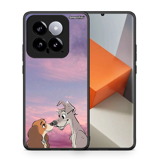 Θήκη Xiaomi 14 5G Lady And Tramp από τη Smartfits με σχέδιο στο πίσω μέρος και μαύρο περίβλημα | Xiaomi 14 5G Lady And Tramp case with colorful back and black bezels