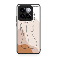 Thumbnail for Xiaomi 14 5G LineArt Woman θήκη από τη Smartfits με σχέδιο στο πίσω μέρος και μαύρο περίβλημα | Smartphone case with colorful back and black bezels by Smartfits