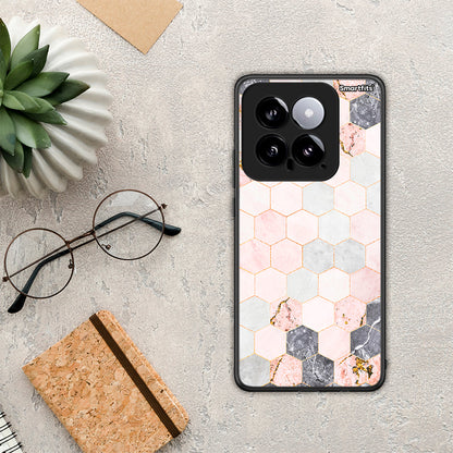 Marble Hexagon Pink - Xiaomi 14 5G θήκη