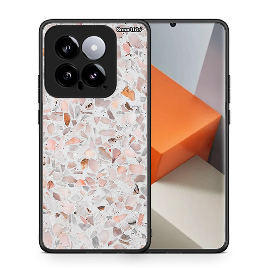Θήκη Xiaomi 14 5G Marble Terrazzo από τη Smartfits με σχέδιο στο πίσω μέρος και μαύρο περίβλημα | Xiaomi 14 5G Marble Terrazzo case with colorful back and black bezels