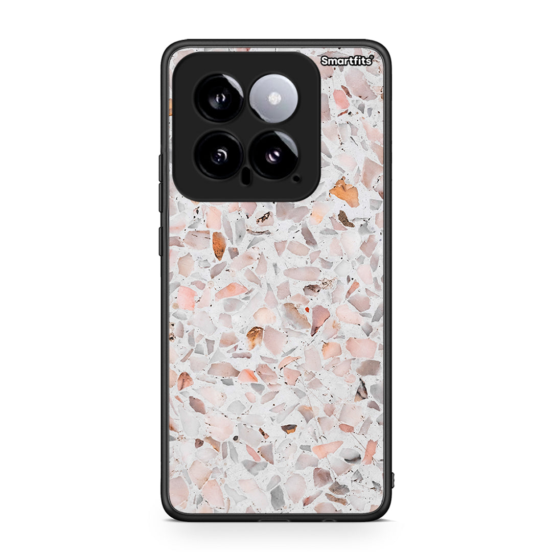 Xiaomi 14 5G Marble Terrazzo θήκη από τη Smartfits με σχέδιο στο πίσω μέρος και μαύρο περίβλημα | Smartphone case with colorful back and black bezels by Smartfits