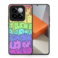 Thumbnail for Θήκη Xiaomi 14 5G Melting Rainbow από τη Smartfits με σχέδιο στο πίσω μέρος και μαύρο περίβλημα | Xiaomi 14 5G Melting Rainbow case with colorful back and black bezels