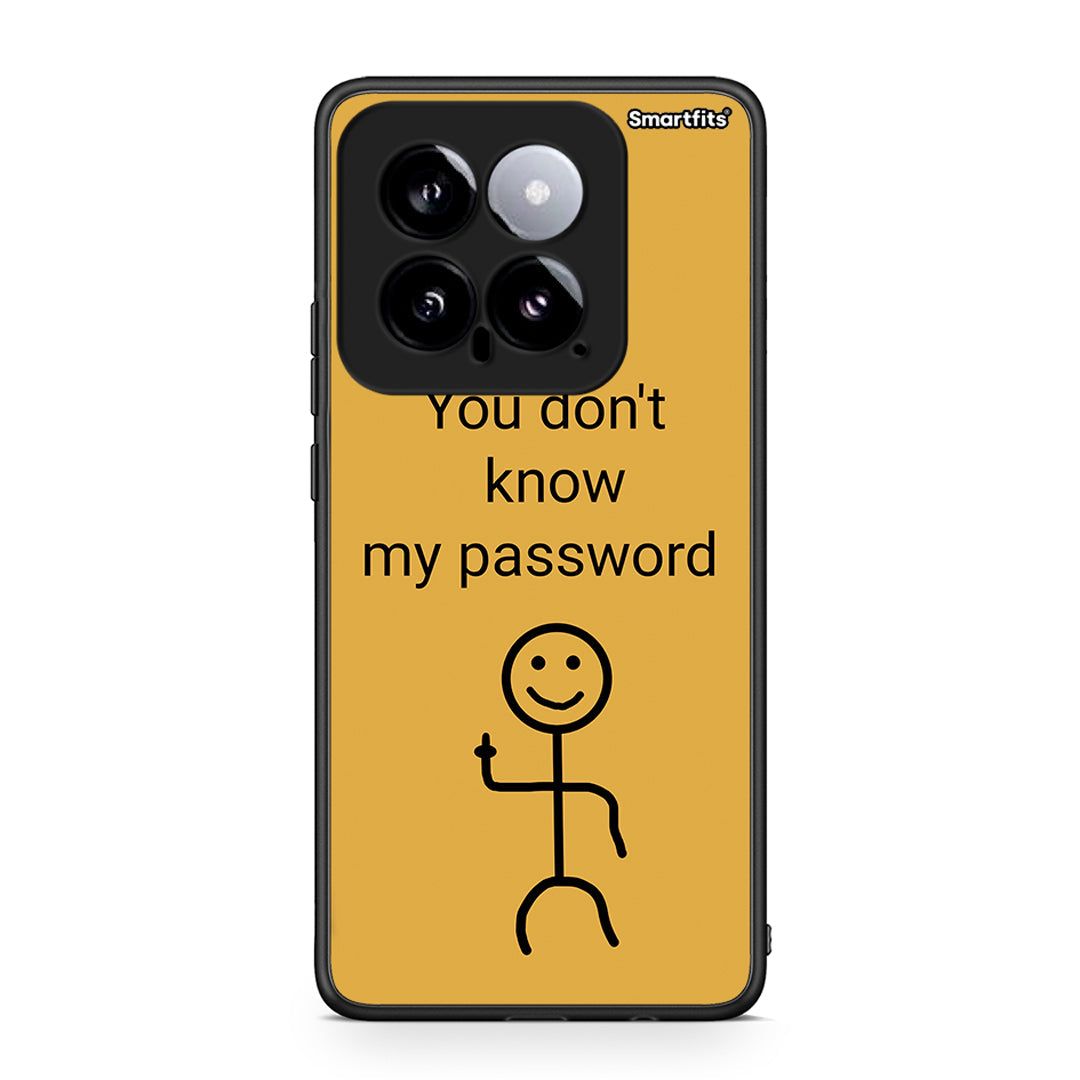 Xiaomi 14 5G My Password Θήκη από τη Smartfits με σχέδιο στο πίσω μέρος και μαύρο περίβλημα | Smartphone case with colorful back and black bezels by Smartfits