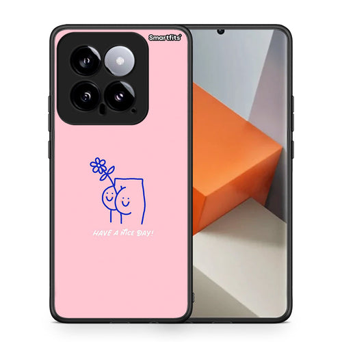 Θήκη Xiaomi 14 5G Nice Day από τη Smartfits με σχέδιο στο πίσω μέρος και μαύρο περίβλημα | Xiaomi 14 5G Nice Day case with colorful back and black bezels
