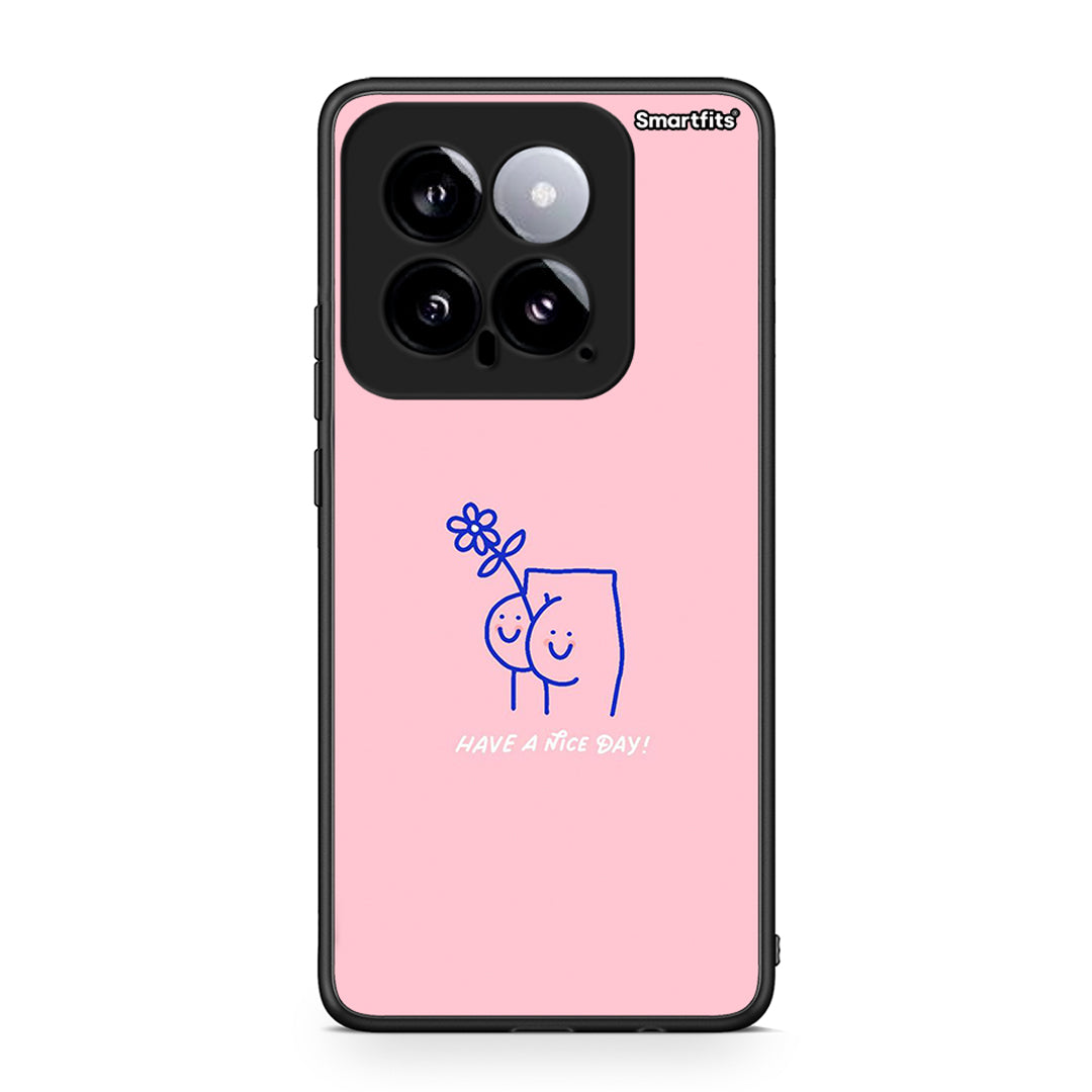 Xiaomi 14 5G Nice Day θήκη από τη Smartfits με σχέδιο στο πίσω μέρος και μαύρο περίβλημα | Smartphone case with colorful back and black bezels by Smartfits