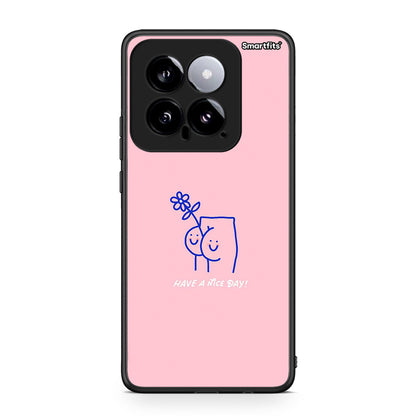 Xiaomi 14 5G Nice Day θήκη από τη Smartfits με σχέδιο στο πίσω μέρος και μαύρο περίβλημα | Smartphone case with colorful back and black bezels by Smartfits