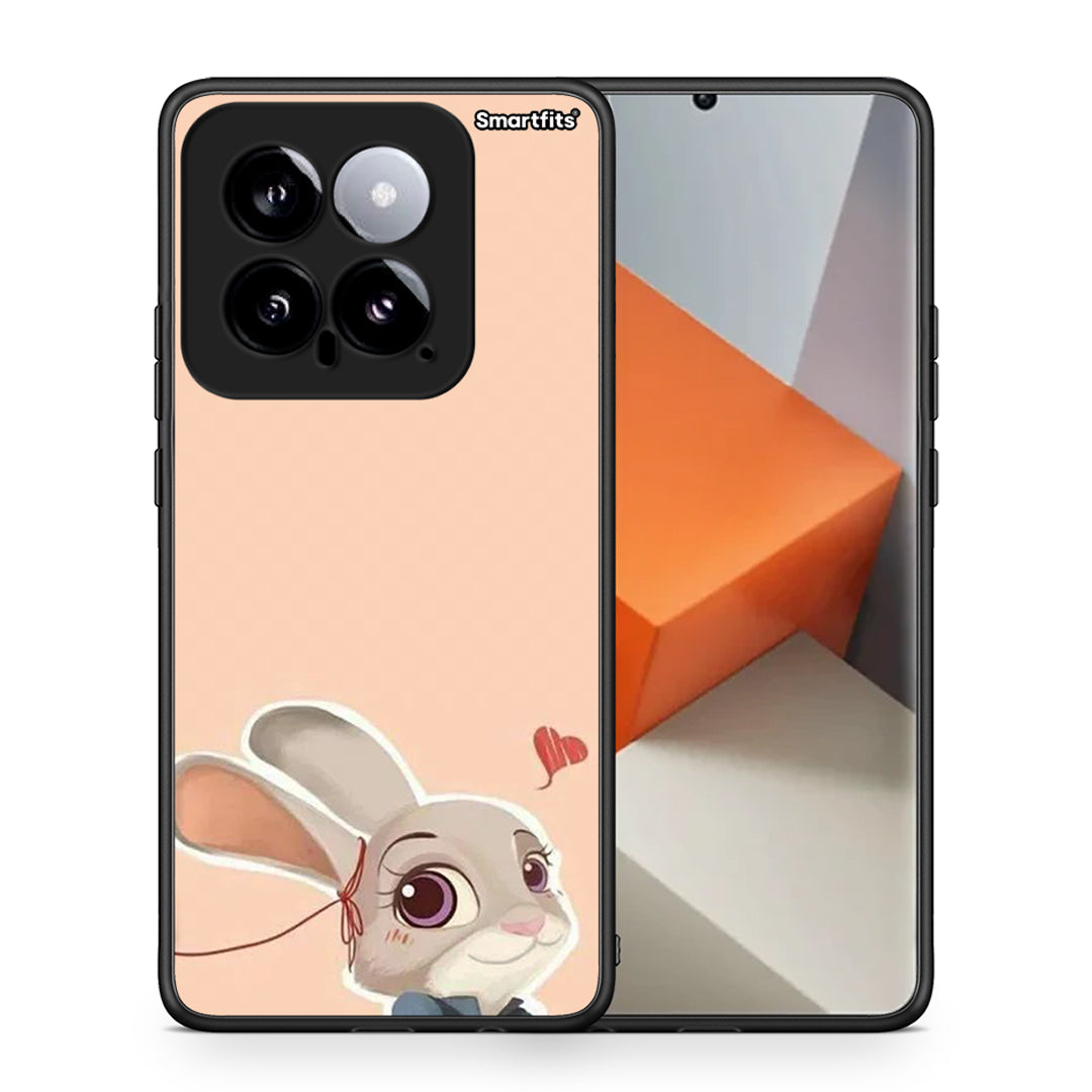 Θήκη Xiaomi 14 5G Nick Wilde And Judy Hopps Love 2 από τη Smartfits με σχέδιο στο πίσω μέρος και μαύρο περίβλημα | Xiaomi 14 5G Nick Wilde And Judy Hopps Love 2 case with colorful back and black bezels