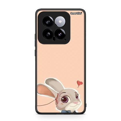 Xiaomi 14 5G Nick Wilde And Judy Hopps Love 2 θήκη από τη Smartfits με σχέδιο στο πίσω μέρος και μαύρο περίβλημα | Smartphone case with colorful back and black bezels by Smartfits